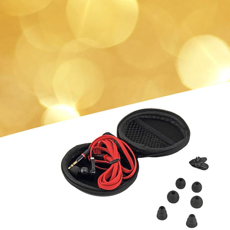 Tai Nghe Nhét Tai 3.5mm Màu Đỏ Cho Iphone Mp3 Phone