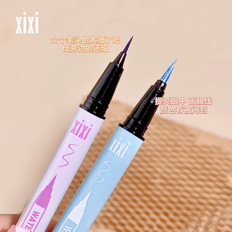 Bút Kẻ Mắt Dạng Lỏng XIXI Màu Kim Tuyến Tông Nhũ Chống Nước Lâu Trôi