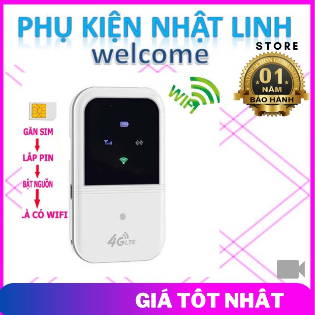 kích sóng wifi, Cục Phát Wifi 4G,  Chính Hãng Dễ Sử Dụng - Chỉ Cần Gắn Sim , Bật Nguồn Là Sử Dụng