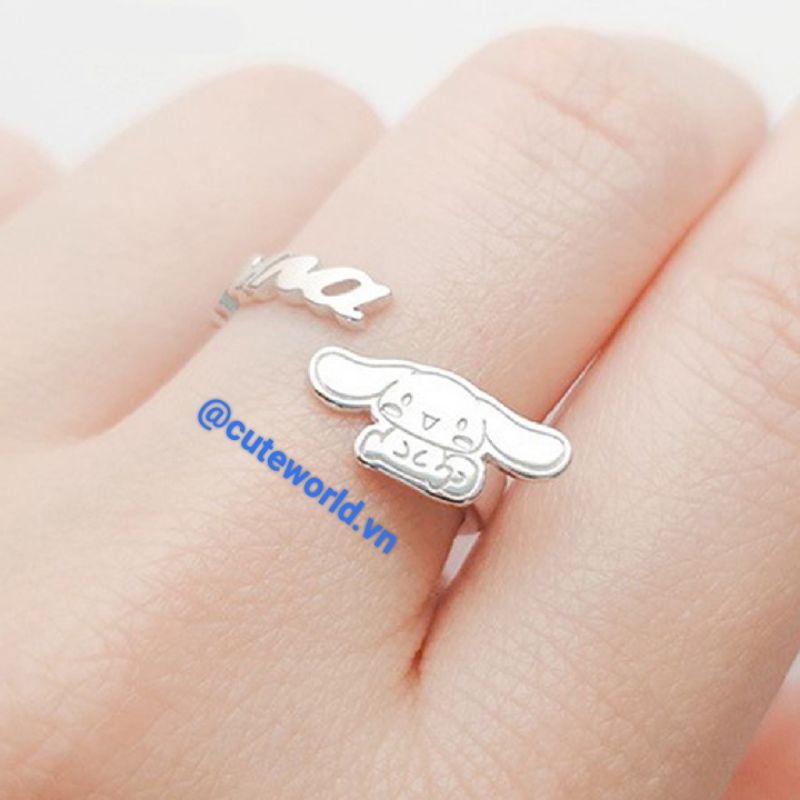 Nhẫn Hình Chú Chó Cinnamon Đáng Yêu