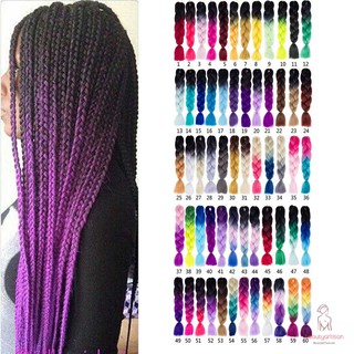 Tóc giả thắt bím dài 60cm nhiều kiểu màu ombre tùy chọn cho nữ