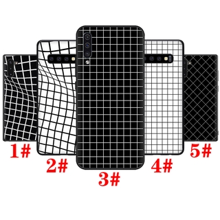 Ốp Lưng Silicone Hoạ Tiết Sọc Caro Trắng Đen 118z Cho Samsung M10 M20 M30 M40 M11 M21 M30S M31 M31S