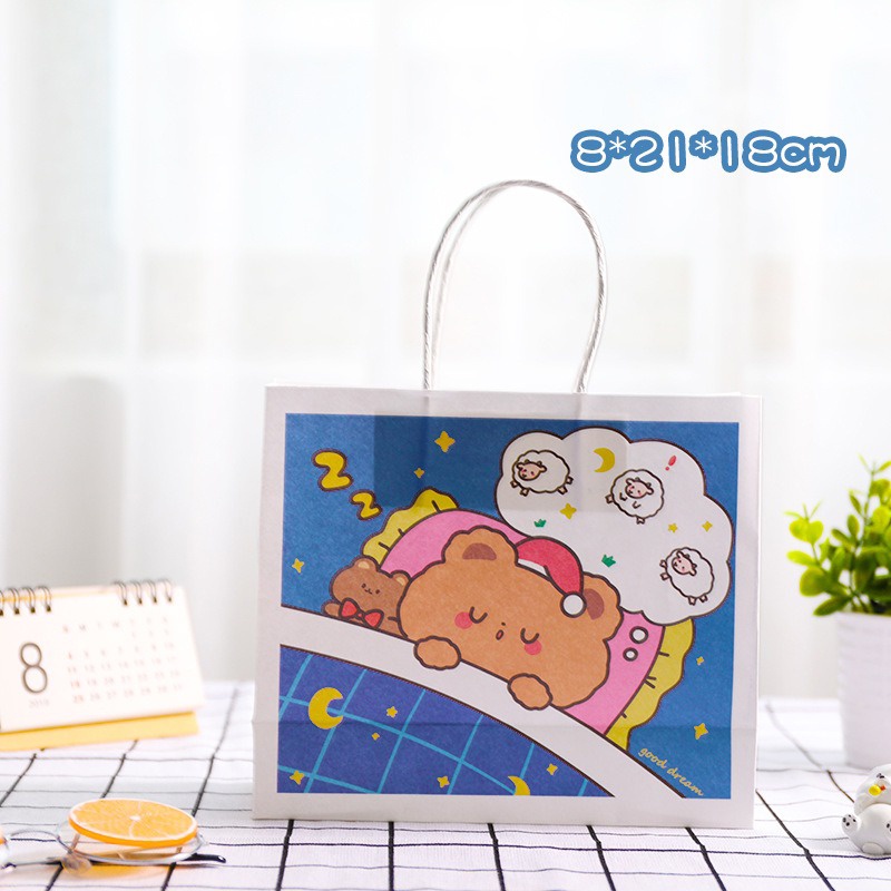 Túi giấy tặng quà giấy kraft túi tote sinh nhật dễ thương cute TooYoo TY0011