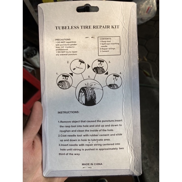 Bộ dụng cụ vá lốp, vá dùi xe máy không săm