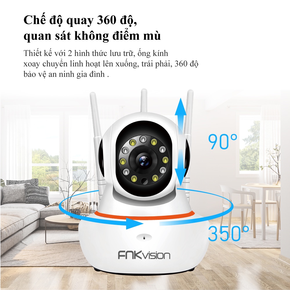 CAMERA IP WIFI YOOSEE 11 LED FNKvision 5.0Mpx Full HD New 2022 - QUAY ĐÊM CÓ MÀU - XOAY 360 ĐỘ - THEO DÕI CHUYỂN ĐỘNG