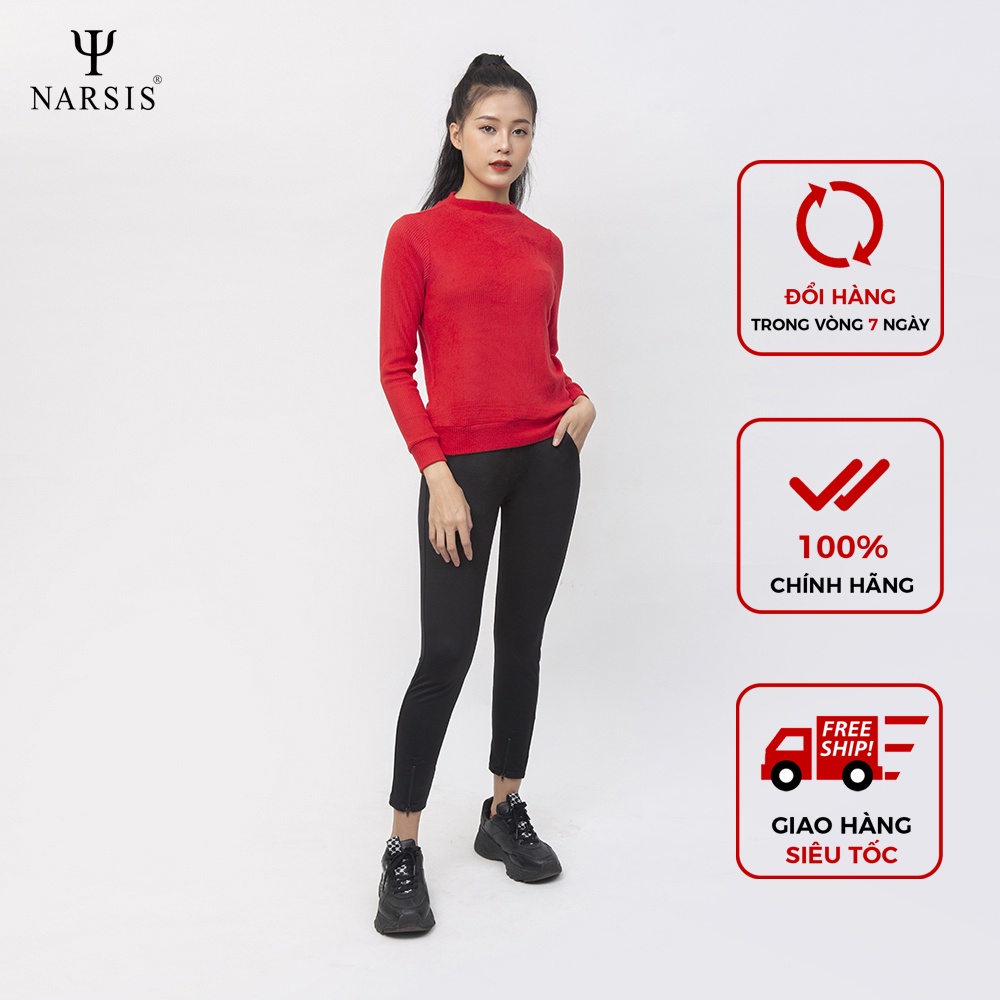 Áo len nữ dài tay Narsis L0057 màu đỏ
