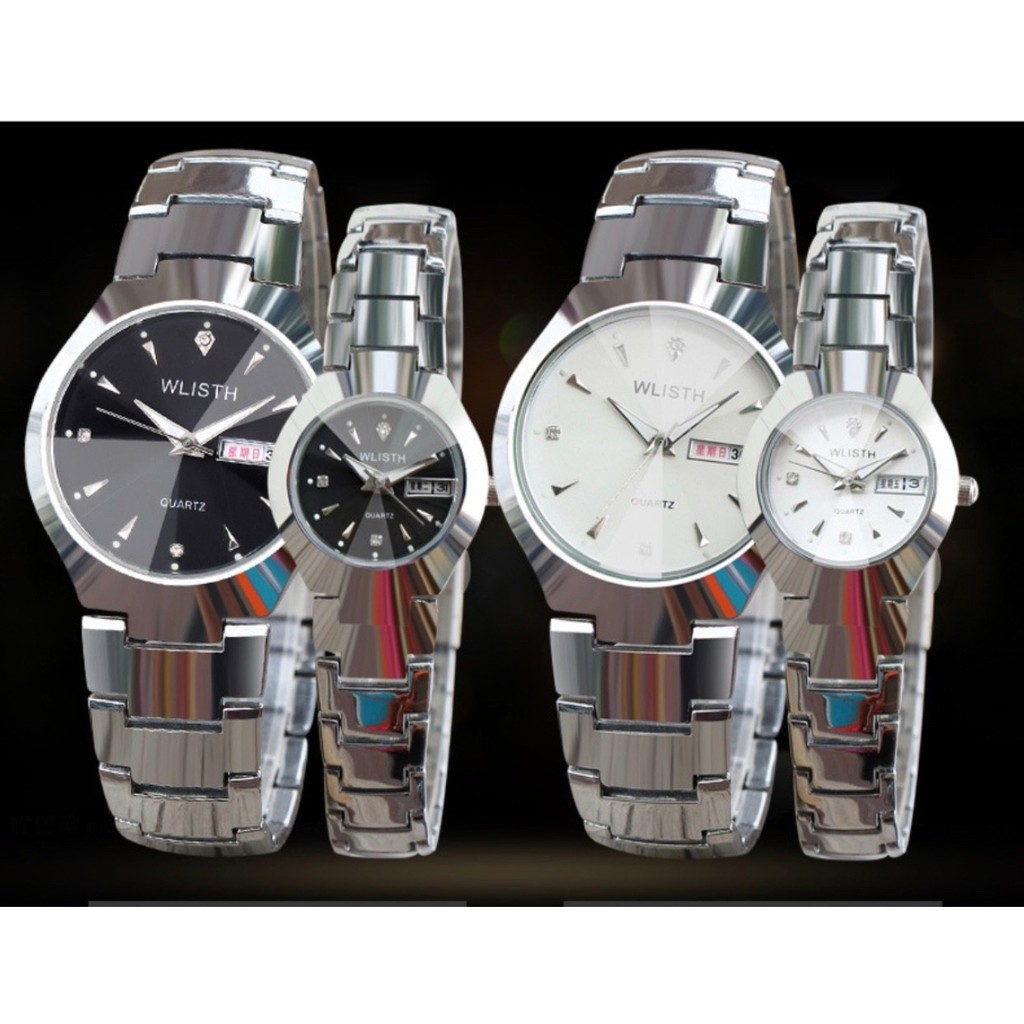 Đồng Hồ Wlisth Cặp Nam Nữ Chính Hãng Dây Thép Mặt Tròn MS120 | BigBuy360 - bigbuy360.vn