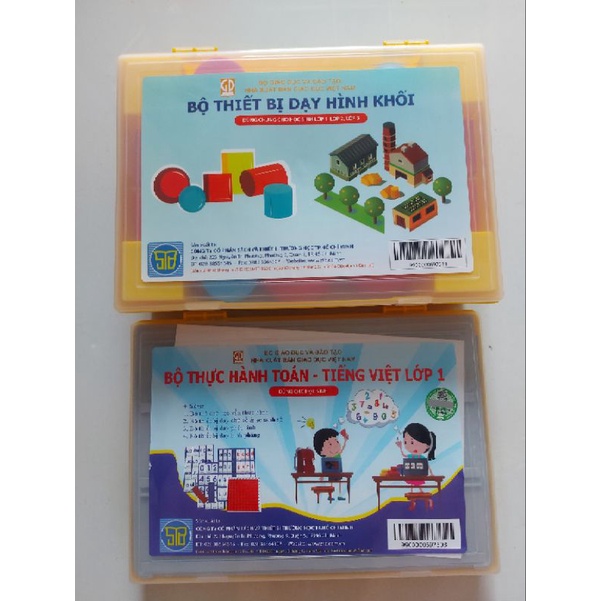 Bộ Thực hành Toán-TV lớp 1 chương trình mới + bộ hình khối/chương trình cũ khối vuông