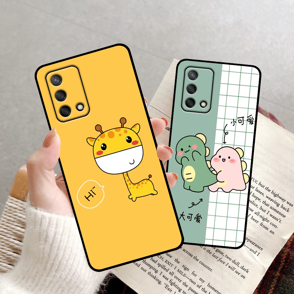 Ốp Oppo A54 / A74 / A95 4G in hình quả bơ, hươu, khủng long siêu dễ thương