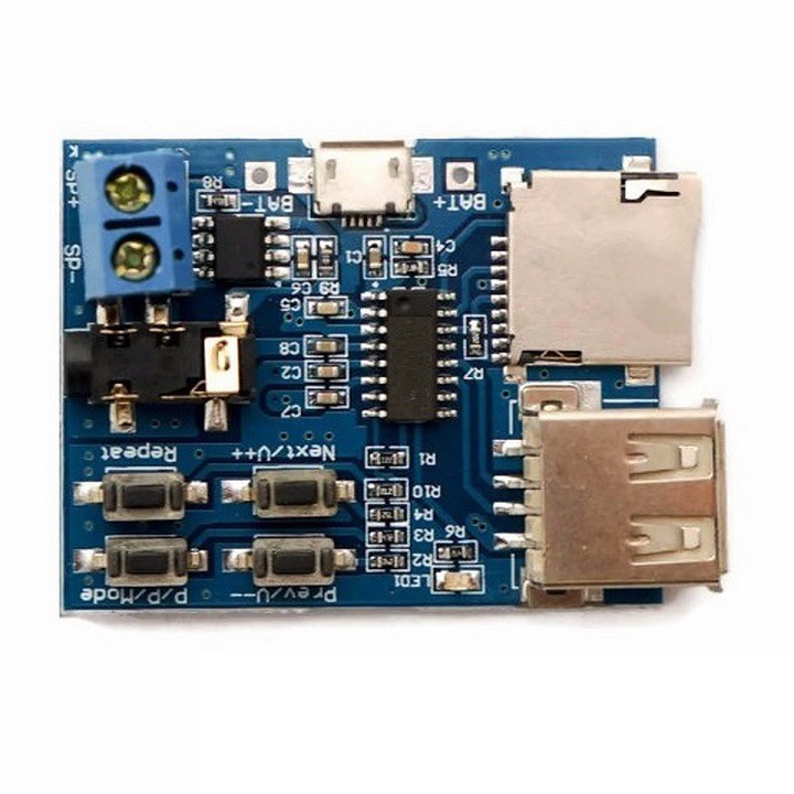 Mạch phát nhạc MP3 từ thẻ nhớ + USB