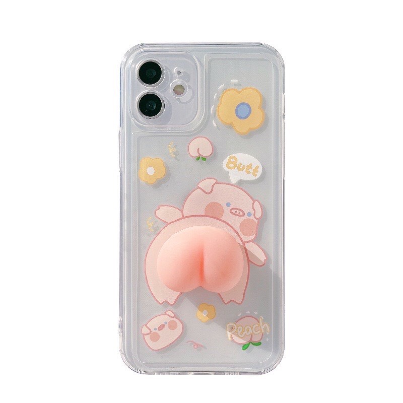 Ốp iphone hình mông lợn đáng yêu siêu cấp dành cho  iphone 7 8 11 12 xs max 11 11promax 12promax Butt Pig