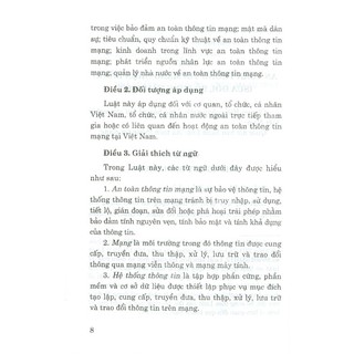 Sách - Luật An Toàn Thông Tin Mạng (Hiện Hành) (Sửa Đổi, Bổ Sung Năm 2018)
