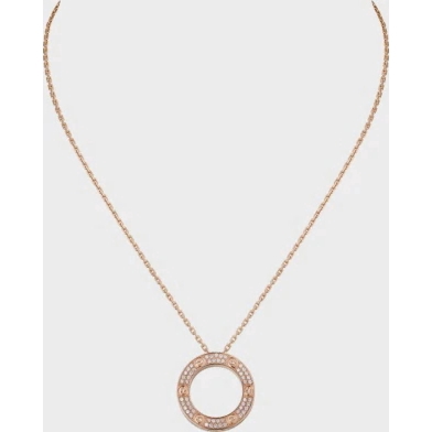 Dây chuyền tình yêu bằng vàng trắng đính kim cương sang trọng