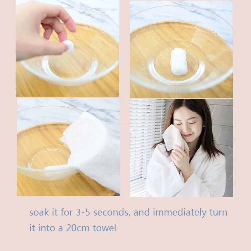 Set 20 Khăn Nén Bằng Vải Không Dệt Sử Dụng Một Lần Tiện Lợi Khi Đi Du Lịch