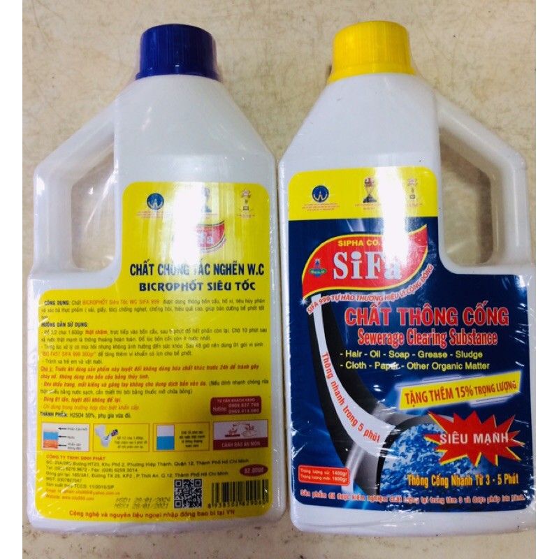 Chất thông cống SIFA Cực Mạnh và Tiện Dụng – Thông nhanh, chống tắc nghẽn