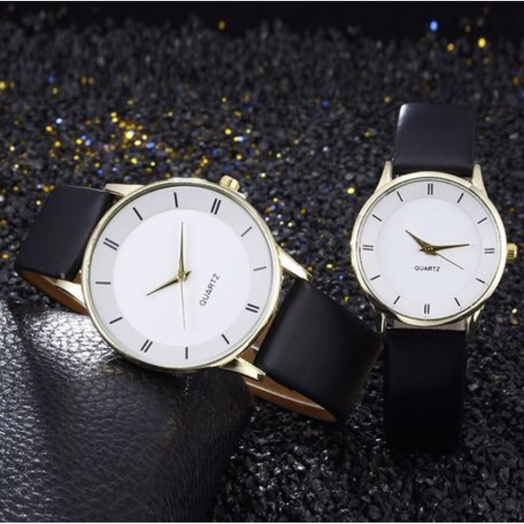 [SỈ] ĐỒNG HỒ CẶP ĐÔI NAM NỮ DÂY DA QUART VIỀN VÀNG ROYAL THỜI TRANG SIÊU ĐẸP | BigBuy360 - bigbuy360.vn