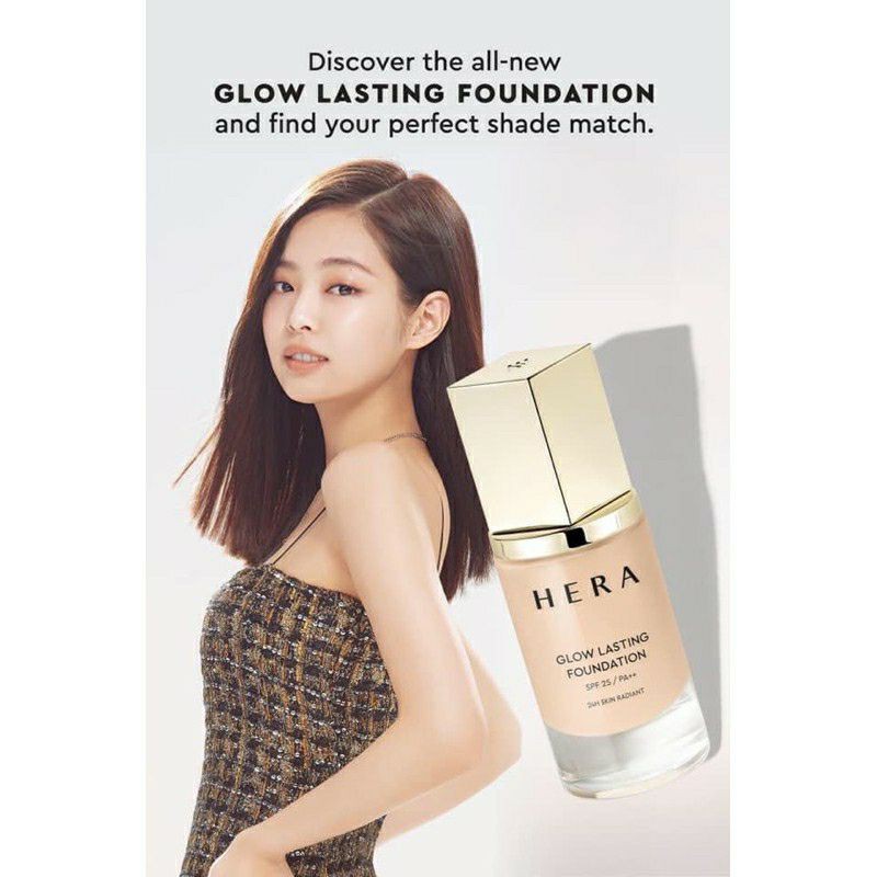 [Cực Hot] Kem Nền Ma Thuật Siêu Che Khuyết Điểm Và Giữ Tone Suốt 24 Giờ - Hera Glow Lasting Foundation SPF25/PA++ 1ml