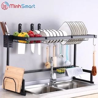 Kệ úp bát đĩa 1 tầng, kệ úp bát đa năng trên bồn rửa