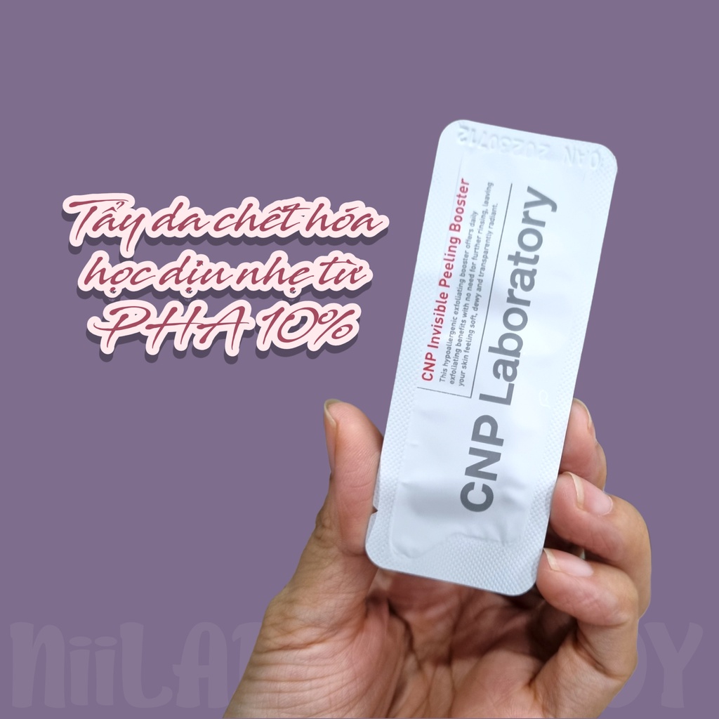 Tẩy da chết hóa học CNP Invisible Peeling Booster sample 1ml