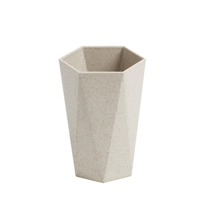 Mouthwash Cup Wheat Straw Made Toothbrush Cup Diamond Shape Cup