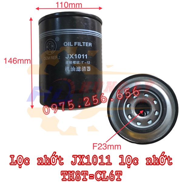 Lọc nhớt JX1011 lọc nhớt TH8T=CL6T phụ tùng ô tô lọc nhớt ô tô