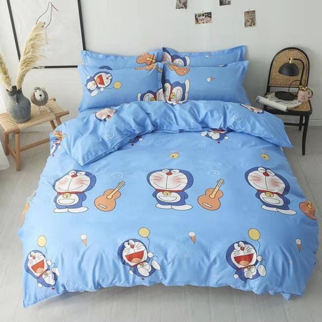 Trọn Bộ 5 món Chăn Ga Gối Cotton Poly Nhập Khẩu ( gạt ngang ảnh xem thêm mẫu) - Hàng uy tín