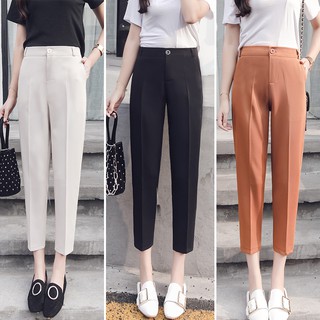 Image of #8547【XS~3XL!】 Office Wear Harem pants Women Fashion Long Pants Cropped Pants