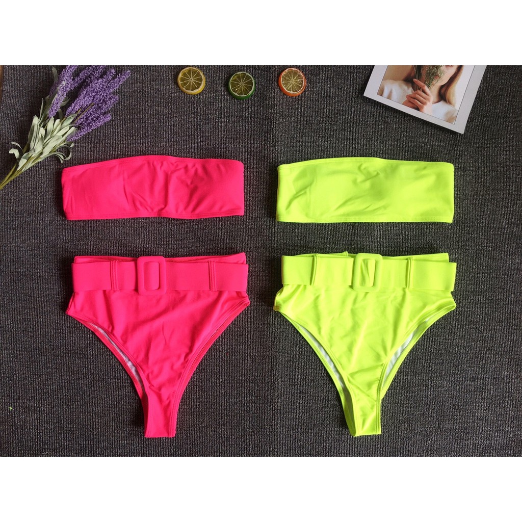 Bikini ống dạ quang phối belt cực chất