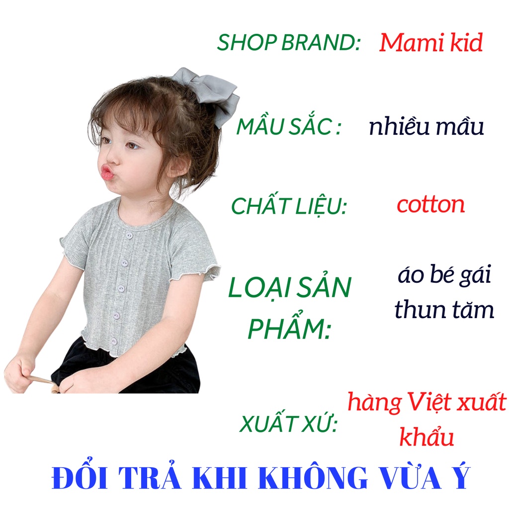 áo phông cho bé gái thun tăm MỀM, SIÊU CO GIÃN 12-40KG, MAMIKIDK