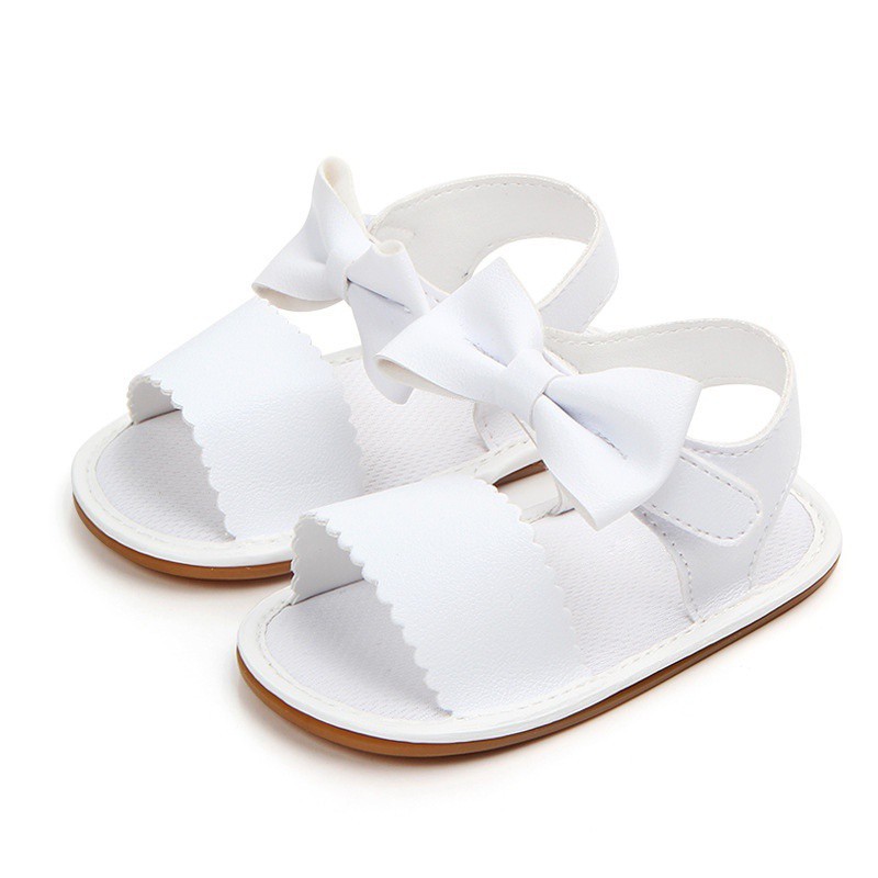 Giày sandal quai ngang đính nơ xinh xắn dành cho bé gái