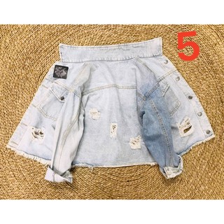 Áo khoác jean nữ dáng lửng