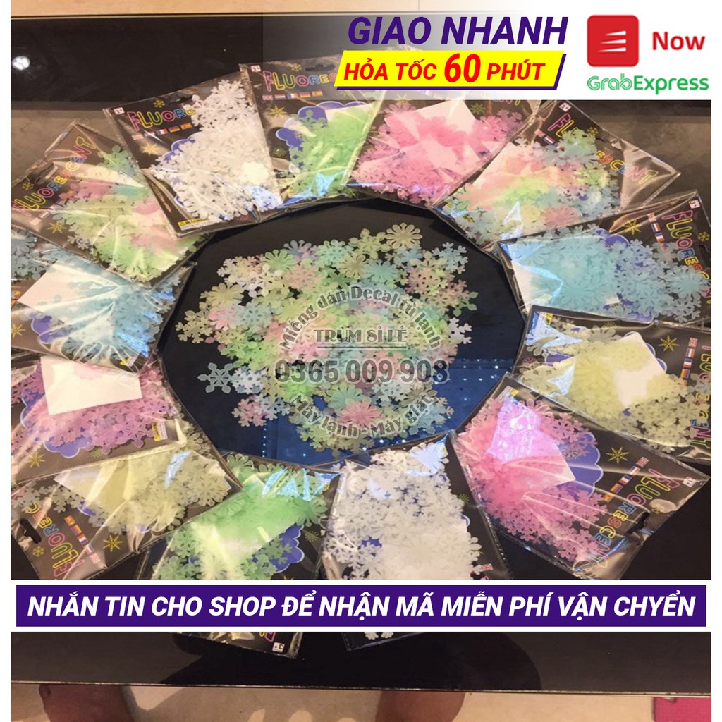 Set 50 bông tuyết trang trí - phát sáng, phù hợp với mọi không gian