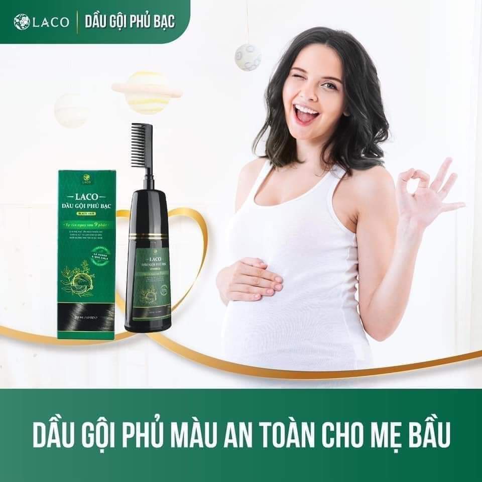 Dầu Gội Phủ Bạc Laco Black Hair 200ml giúp tóc đen tự tin sau 9 phút