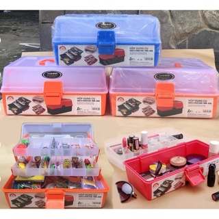 [ĐA NĂNG] Hộp nhựa đựng dụng cụ 1 và 2 tầng TASHING, thùng nhựa chứa mỹ phẩm, dụng cụ y tế, đồ làm móng
