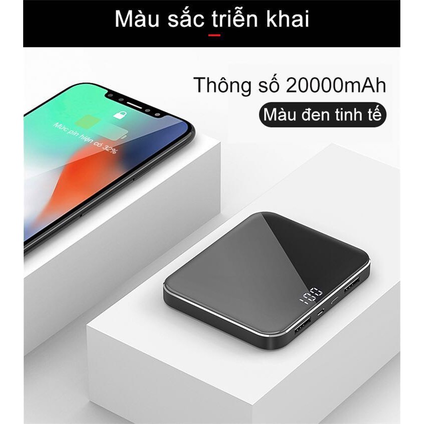 Sạc dự phòng mini dung lượng 20000mAh Smart Power Bank