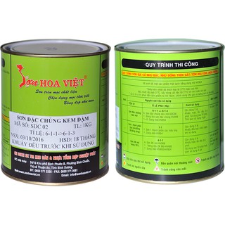 Sơn đặc chủng Hoa Việt - Sơn sắt kẽm, thép, nhôm, inox - Bộ (1kg sơn+200gr đóng rắn)