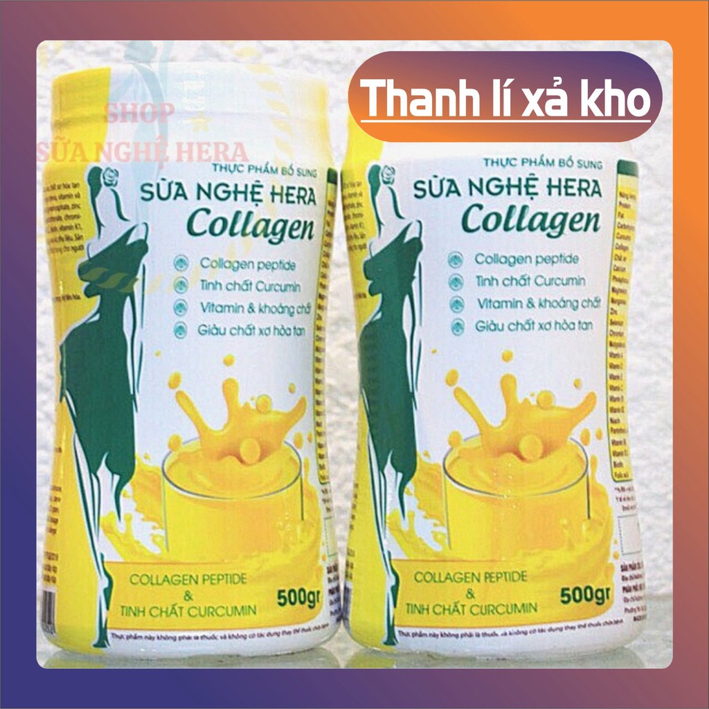 SĂN SALE NÀO MỌI  NGƯỜI  Sữa Nghệ HERA Collagen MS01 Đẹp Dáng -  Đẹp Da - Hỗ Trợ Đau Dạ Dày [CHÍNH HÃNG](02 HỘP 500GRAM)