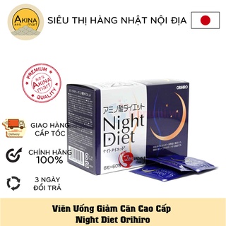 Date 2024 viên uống giảm cân night diet orihiro hộp 60 gói