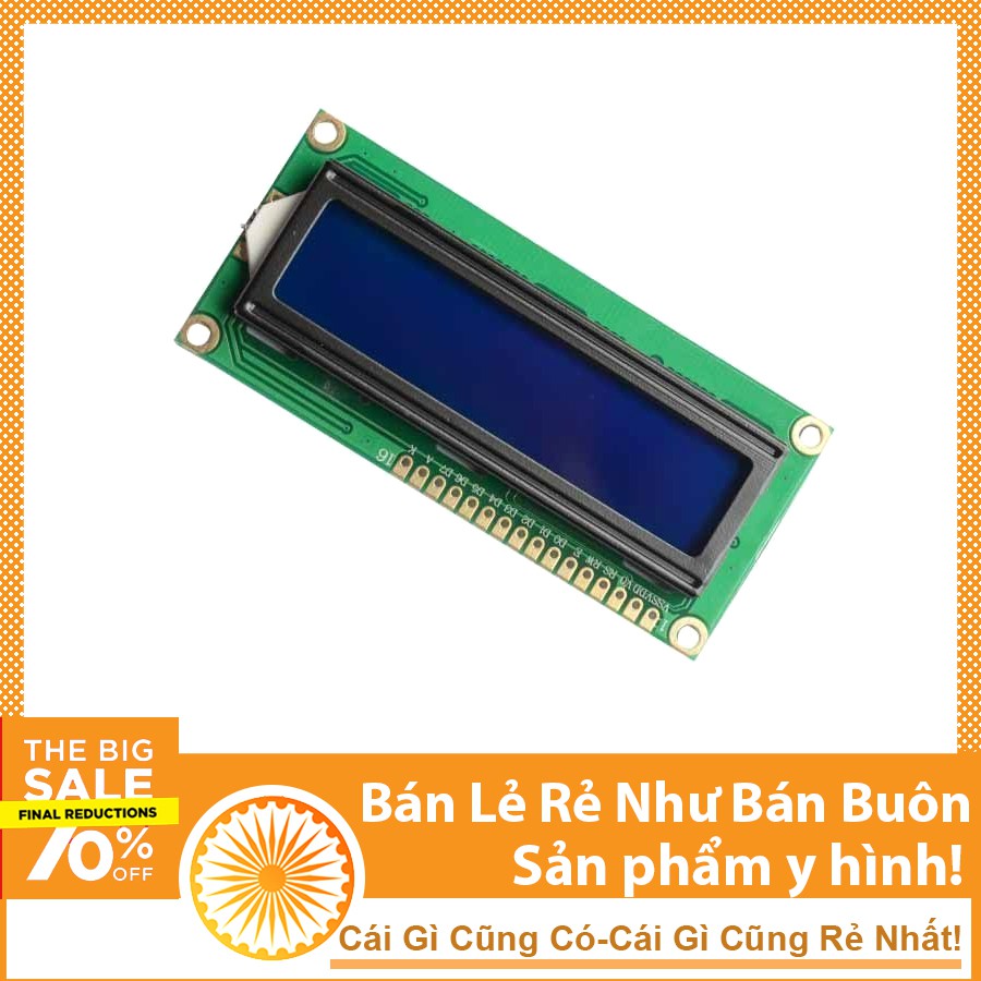 LCD 1602 Xanh Dương Điện Áp 5VDC