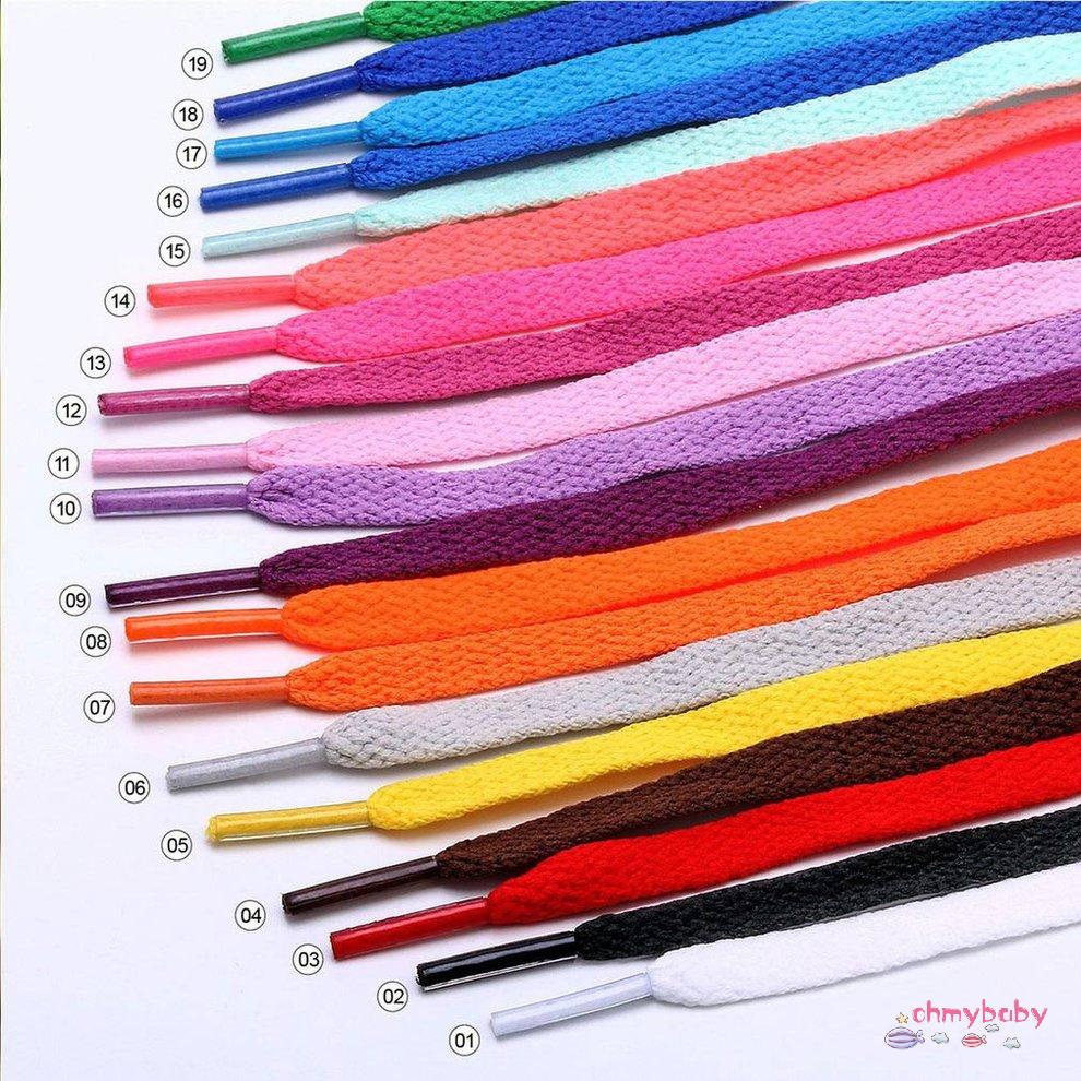 1pc Dây giày phẳng một lớp Nhiều màu Chất liệu Polyester rộng rãi Dây giày [8/12]