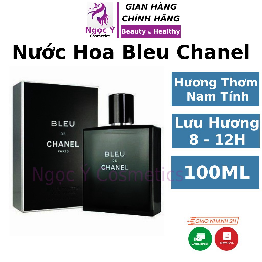 Nước Hoa nam tính Blue Chanel 100ml Bỏ túi mini thơm lâu nhẹ nhàng quyễn rũ chính hãng bleu charme ck Ngọc Ý Cosmetics