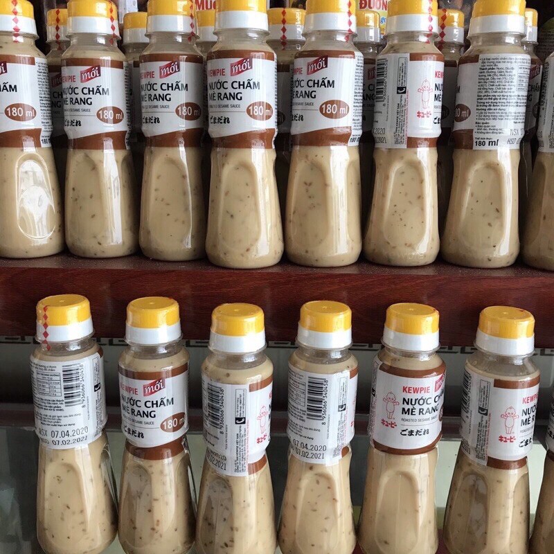 Nước chấm mè rang Kewpie 180ml/1L ăn kèm rong nho date mới