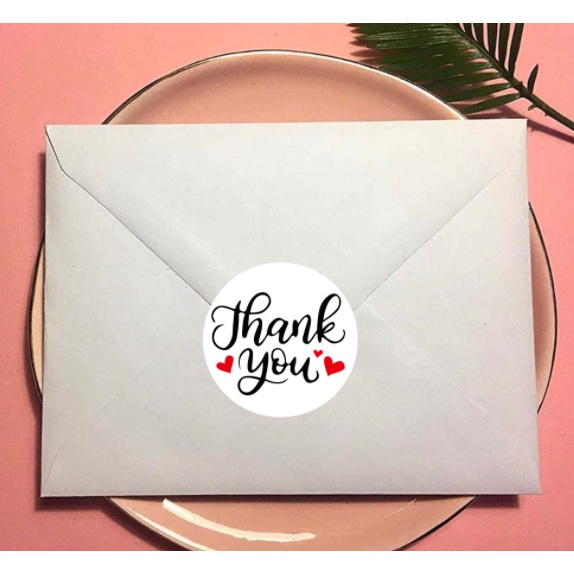 Tem Nhãn Dán Sticker, Miếng Dán Decal Thank You 500 miếng/1 cuộn