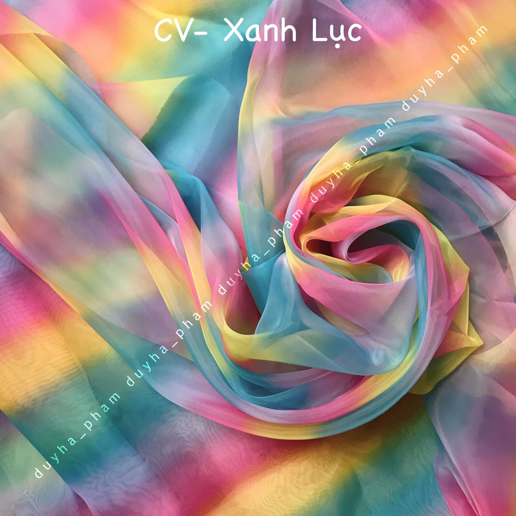 VẢI VOAN TƠ CẦU VỒNG CHẤT MỀM MỊN