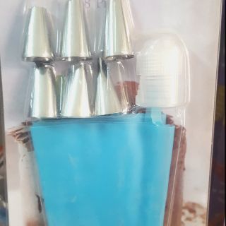 Bộ đui 6 chiếu kem túi bắt kem silicon và chốt