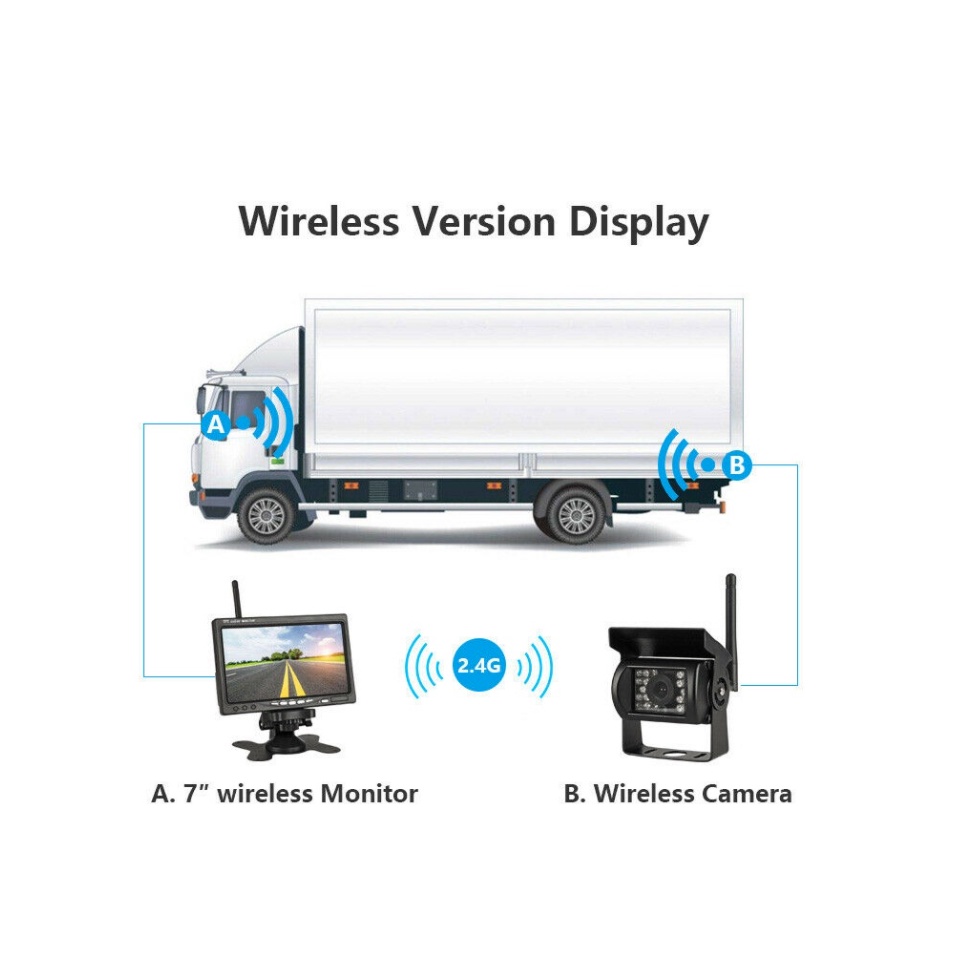 Camera hành trình hồng ngoại không dây kèm màn hình 7inch | BigBuy360 - bigbuy360.vn