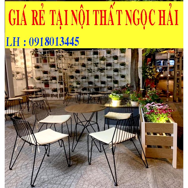 bàn ghế gỗ cafe giá rẻ