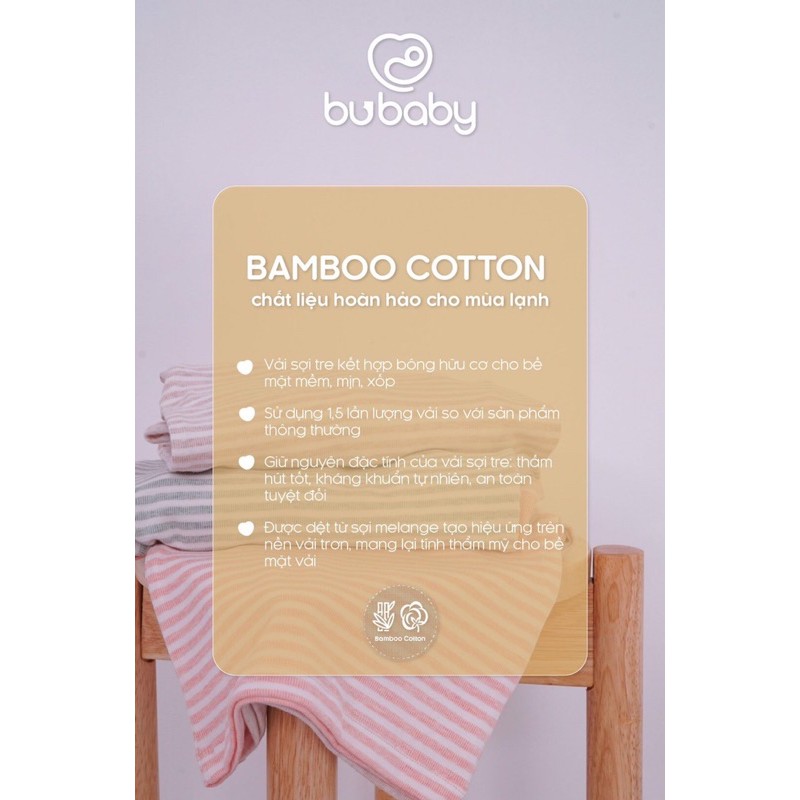 Bộ Bu cổ trụ dài tay vải bamboo cotton dày mẫu thu đông mới nhất 2020 cho bé từ 6 tháng đến 3 tuổi