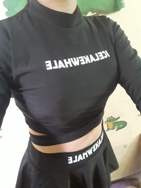 Hình thật- Bikini váy croptop dài tay BV02 | BigBuy360 - bigbuy360.vn