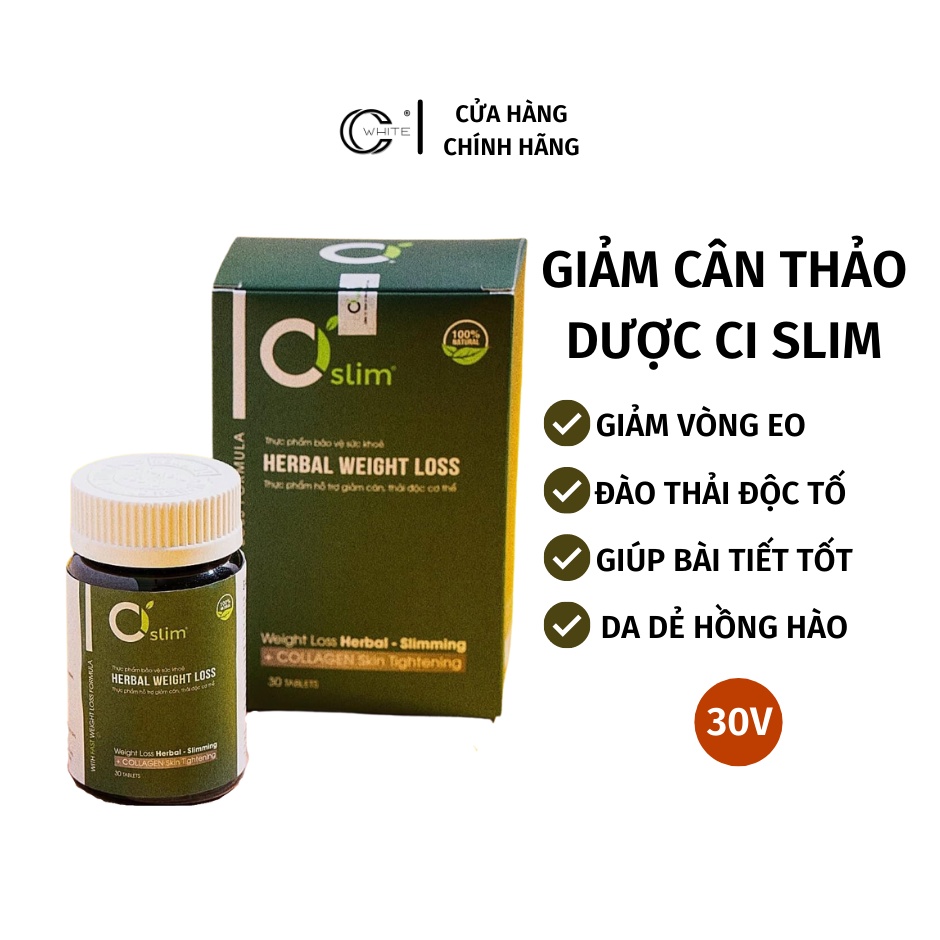 Giảm cân thảo mộc CI SLIM hộp 30 viên